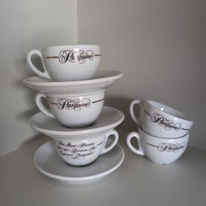 Pasquini Logo Cups and Saucers, discontinued